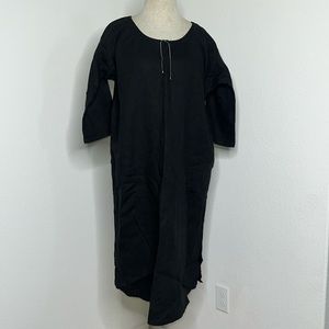 🔹 Jess Brown Oversize Linen Shift Dress